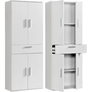 Procontour Mehrzweckschrank »Schrank Clara BESTSELLER!«, Höhe 167cm mit variabel verstellbaren Einlegeböden, weiß