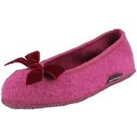 Haflinger Slipper Fiocco Filzpantoffel Hausschuh Ballerina Schleife 623322, Größe:42 EU