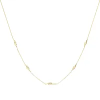 Luigi Merano Collier mit Elementen geschwungen, Gold 585 Ketten Gold Damen