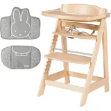 roba Treppenhochstuhl 'Sit Up FUN', inkl abnehmbarem Essbrett und Bügel, mitwachsend, natur Sitzverkleinerer Miffy