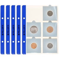 PELLER'S Münzhüllen für 60 Münzrähmchen im Format 50 x50 mm. 10 er Packung. Münzalbum S.
