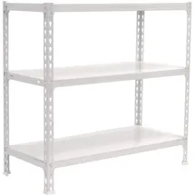 Proregal Schwerlastregal Metall 90x80x30 cm Weiß