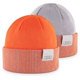 audi collection shop Wende-Strickmütze orange