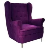 Xlmoebel Sessel Sessel Stil Sitzmöbel Sofa Leder Loungesessel Club Polsterung Luxus (1-St., Sessel), Hergestellt in Europa lila