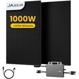Powerness Balkonkraftwerk Set, 900/1000Wp Bifaziale Solaranlage, 800W TSUN TSOL-MS800 Wechselrichter, JA Solar Solarmodul Sonderangebot