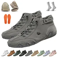 HOPASRISEE Alpaca Barfuss Schuhe Herren, Alpaca - Ergonomischer, Wasserdichter & Schmerzlindernder Leder-BarfußSchuh, Atmungsaktive OrthopäDische Barfuss Schuhe(H,42EU) - 42 EU