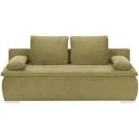 smart Schlafsofa  Leonie ¦ grün ¦ Maße (cm): B: 198 H: 92 T: 90