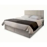masseno Boxbett mit Bettkasten ¦ beige ¦ Maße (cm): B: 180 H: 98