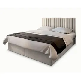 masseno Boxbett mit Bettkasten ¦ beige ¦ Maße (cm): B: 180 H: 98