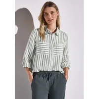 STREET ONE Hemdbluse mit Streifen Muster grün