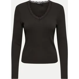 Only Onlsara Sharai L/S V-Neck Top Shirt Braun S