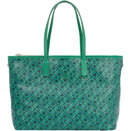Tommy Hilfiger TH Monoplay Leather Tote Mono olympic green