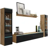 P & B Wohnwand Vera 4-tlg. ca. 240x130 cm Eiche Wotan