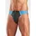 LE JOGGER Slip in grau-blau, | Gr. 7 (XL), grau (grau, blau), Jersey, Obermaterial: 100% Baumwolle, unifarben, körpernah, Unterhosen, mit kontrastfarbenen Highlights