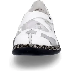 Rieker Damen Geschlossene Ballerinas, Weiß 39
