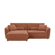 Lounge Collection Eckcouch Flachgewebe 2-Sitzer Braun