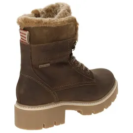 TAMARIS Damen Warmfutter Stiefel Leder Blockabsatz Duo-Tex; MOCCA, EU