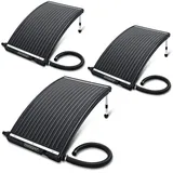monzana Monzana® Sonnenkollektor 112x55x14cm 10000 L/h Höhenverstellbar 32/38mm Anschluss UV-Beständig Erweiterbar Poolheizung Solar Heizung Wasser