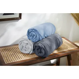 Andas Spannbettlaken Jersey 180 x 200 cm grau