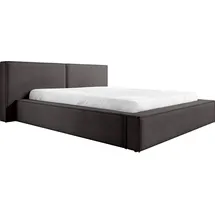 FEDVE Polsterbett Doppelbett Lopra Bett Bettkasten 180x200 cm Dunkelgrau (Magic Velvet 2273) - Dunkelgrau