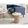 Beliani Beistelltisch Beige ø 50 cm Wohnzimmer, Wohnzimmertische, Beistelltische