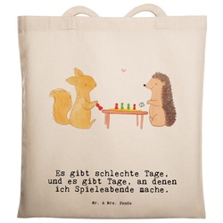 Mr. & Mrs. Panda Tragetasche Eichhörnchen Gesellschaftsspiele Tage – Transparent – Geschenk, Juteb (1-tlg)