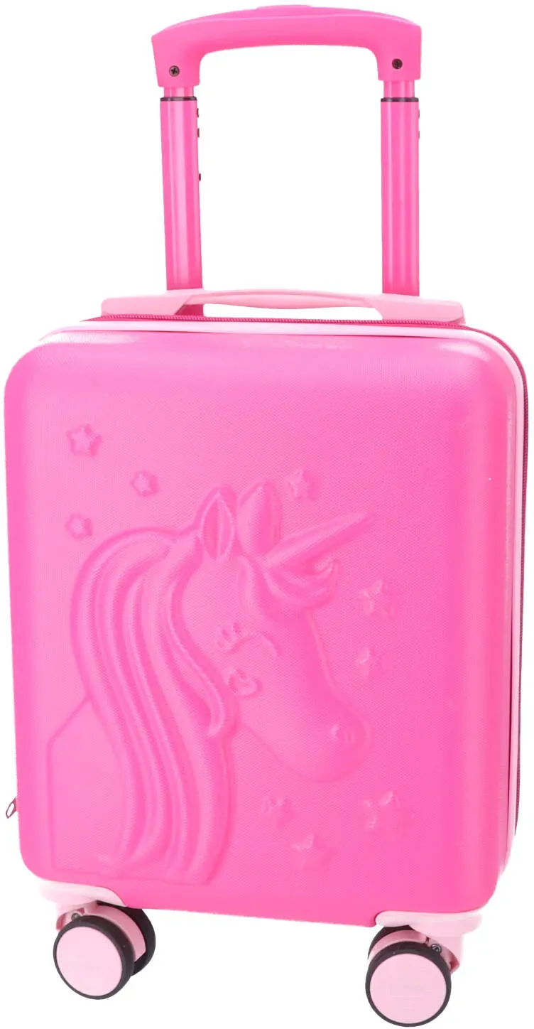 The TrueC Kinder Koffer Underseat Einhorn pink