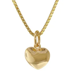 trendor 75394 Kinder Herz-Anhänger Gold 585 mit vergoldeter Silberkette