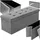 Tectake tectake® Faltbare Sitztruhe mit Stauraum 110x38x38cm Hellgrau