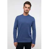 Eterna Strickpullover, Gr. 3XL, blau unifarben, blau,