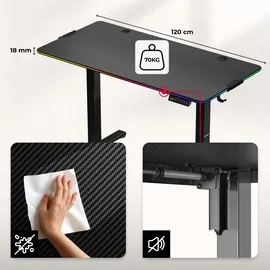 huzaro Schreibtisch Hero 8.2 RGB Schwarz