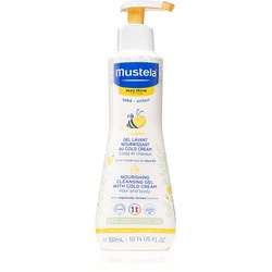 Mustela Bébé Dry Skin nährendes Reinigungsgel mit Schutzcreme zur Erneuerung der Hautbarriere für Kinder ab der Geburt 300 ml