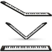 Carry-On von Blackstar FC-49 Klappbares USB Midi / Midi Over Bluetooth Controller Keyboard Eingebauter Arpeggiator, X/Y Pad,, Inklusive Cubase LE OEM & Cubase LE OEM IOS DAW Musiksoftware, grau