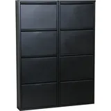 VCM Pisa 51 x 136 x 16 cm 8 Klappen schwarz