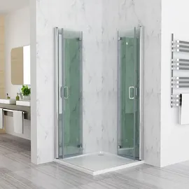 MIQU 100 x 75 cm Duschkabine Eckeinstieg Dusche Duschabtrennung ESG Glas