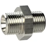 Riegler Doppelgewindenippel, M16x1,5 a., M16x1,5 a., SW 19, MS vern.