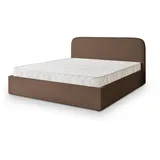 masseno Polsterbett, Braun, Holz, 140x200 cm, Schlafzimmer, Betten, Polsterbetten