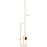 vidaXL Kratzbaum Deckenhoch Creme 258,5-284,5 cm