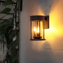 GLOBO 2er Set LED Solarleuchte, Feuer-Effekt, rostfarben, 3in1, 12 cm,