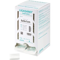 Ligamed Medical Produkte GmbH LIGASANO weiß Verband 1x5x5 Cm steril 5x5x1cm Spenderbox