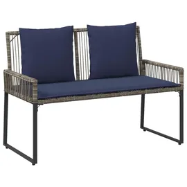 vidaXL Gartenlounge Set 9-tlg. Grau/Marineblau