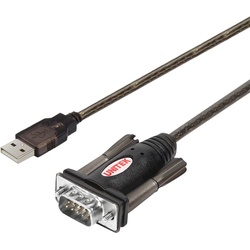 Unitek Y-105 USB v. 1.1. RS232 Schwarz Kabelschnittstellen-/adapter (1.50 m), Schnittstellenkabel