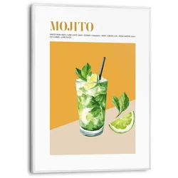 Bild mit Rahmen REINDERS "Mojito", gelb (farbe bild(er): gelb), B:30cm H:40cm T:1,6cm, Holzwerkstoff, Bilder