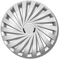 Radkappen Imperium Radzierblenden 4er Set von 14-17 Zoll - Radblenden für die meisten Automarken und Stahlfelgen - Zierkappen (Silber glänzend, 14 Zoll)