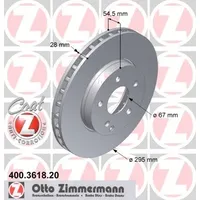 ZIMMERMANN Bremsscheibe 400.3618.20