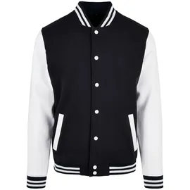 Build Your Brand Basic College Jacke Black / Heather Grey XL