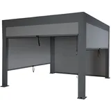 Proregal Pergola 3 x 3 m inkl. 4 Seitenteile Anthrazit
