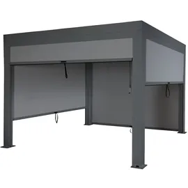 Proregal Pergola 3 x 3 m inkl. 4 Seitenteile Anthrazit