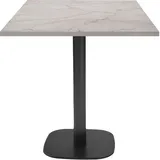 Tisch 70 x 70 cm – Rundes Yule-Marmormodell - Beige