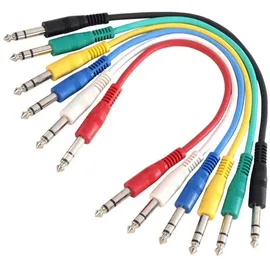 Adam Hall Cables 3 STAR BVV 0030 SET Patchkabel 6er Set Klinke TRS | 0.3 m